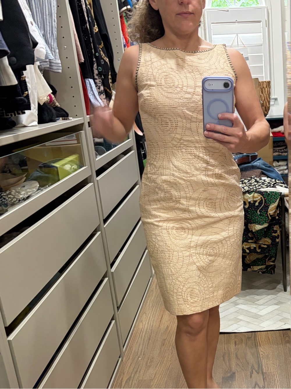 Elegant Fendi Cream Sleeveless Dress